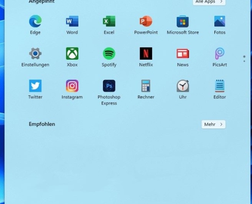Windows 11 Startmenü